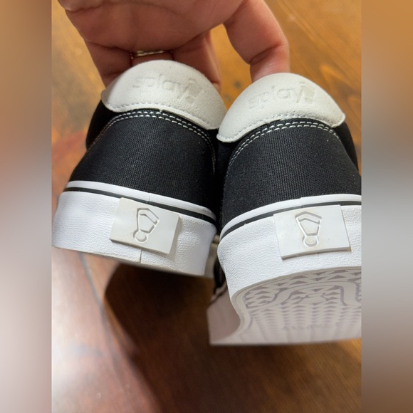 Black Slip-On Canvas Shoes Splay - Picture 6 of 8